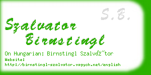 szalvator birnstingl business card